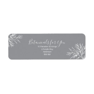 Modern Botanical Script Return Address Label