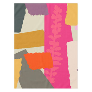 Modern  Botanical Silhouette Artistic Colour Block Tablecloth