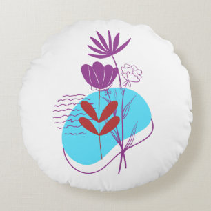 Modern Botanical Throw Pillow for Home Decor