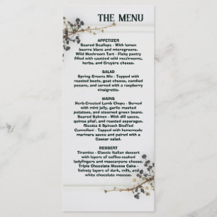 Modern Botanical Wedding Menu , Wedding Menu