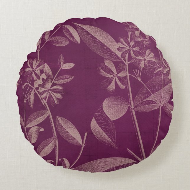 Modern Botany III Round Cushion (Front)