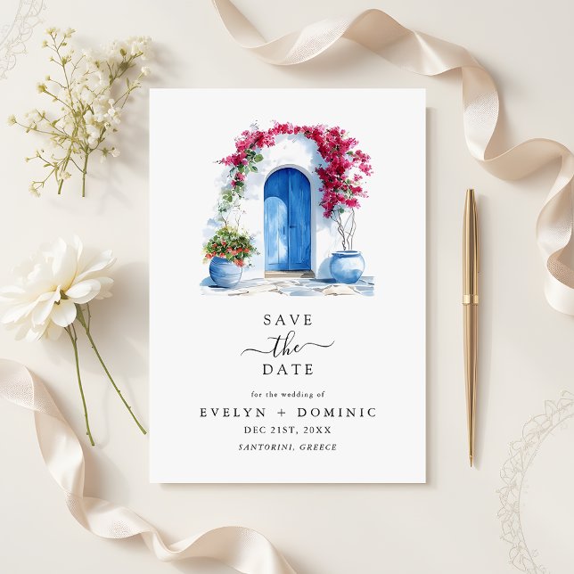 Modern Bougainvillea Destination Wedding Save The Date (Creator Uploaded)