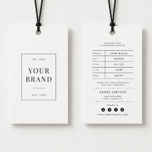 Modern Boutique Clothing Price Tag