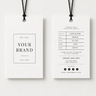 Modern Boutique Clothing Price Tag