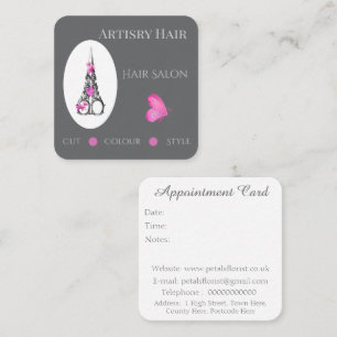Modern Boutique Florist Business Branding Appointment Card