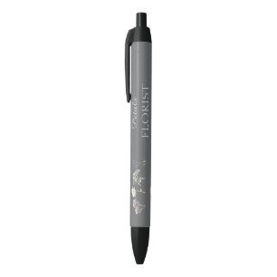 Modern Boutique Florist Business Branding Black Ink Pen
