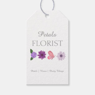 Modern Boutique Florist Business Branding Gift Tags