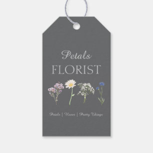 Modern Boutique Florist Business Branding Gift Tags