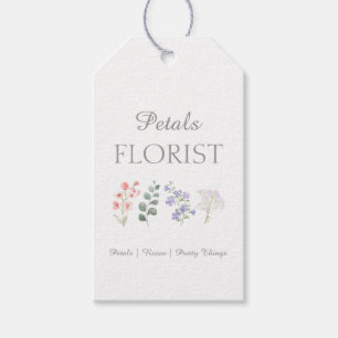 Modern Boutique Florist Business Branding Gift Tags