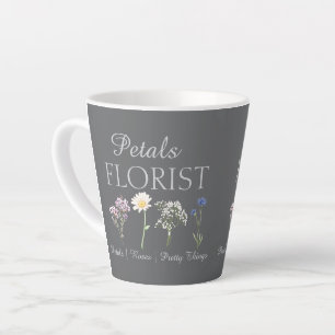 Modern Boutique Florist Business Branding  Latte Mug