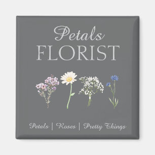 Modern Boutique Florist Business Branding  Magnet