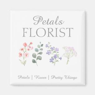 Modern Boutique Florist Business Branding Magnet