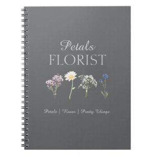 Modern Boutique Florist Business Branding  Notebook