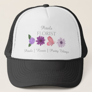 Modern Boutique Florist Business Branding Trucker Hat