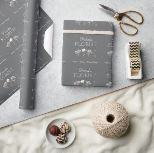 Modern Boutique Florist Business Branding  Wrapping Paper
