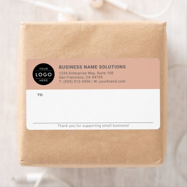 Modern Boutique Logo Dusty Rose Return Address (Insitu)