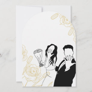 Modern Bow Bridal Brunch Invite Minimal Champagne