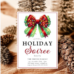 Modern Bow Christmas Lights  Holiday Sorie  Card