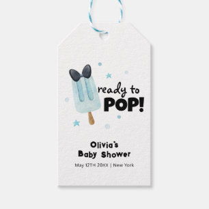 Modern Bow Ice Cream Ready To Pop Baby Shower Gift Tags