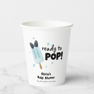 Modern Bow Ice Cream Ready To Pop Baby Shower Paper Cups