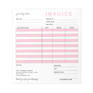 Modern Box Business Invoice Order Sales Receipt Notepad