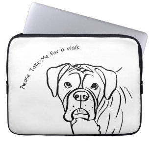 Modern Boxer: Edit Your Own Text Laptop Sleeve
