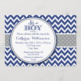 Modern Boy Baby Shower Invitation, It's a Boy Invitation