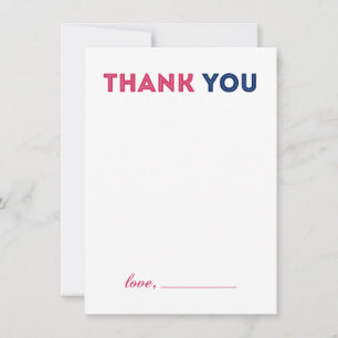Modern Boy Baby Shower - Thank you note card