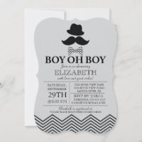 Modern Boy Oh Boy Little Man Moustache Baby Shower