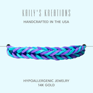 Modern Bracelet Display Light Blue Square   Business Card