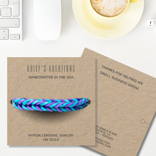 Modern Bracelet Display rustic Kraft Paper Square Business Card