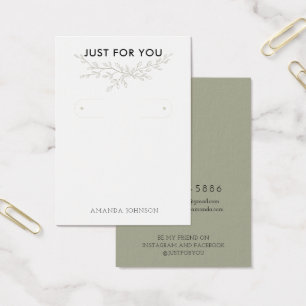 Modern Branch Earthy Hoop Earring Display Card