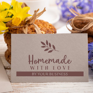 Modern Branches Homemade with Love Quote Rubber Stamp