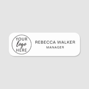 Modern Brand Identity & Employee Role Name Tag
