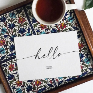 Modern Branded Hello Welcome Thank You Card