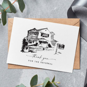 Modern Branded Real Estate Referral Thank You Card