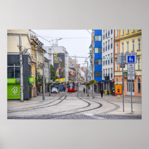 Modern Bratislava Street, Slovakia Poster