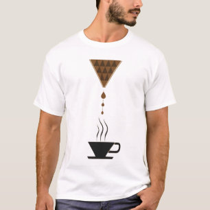 Modern Brew Geometric Minimalist Pour Over Coffe T-Shirt