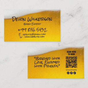 Modern Brewer business Beer Supplier Business Card