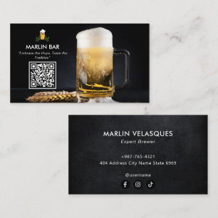 Modern Brewer business Beer Supplier Business Card
