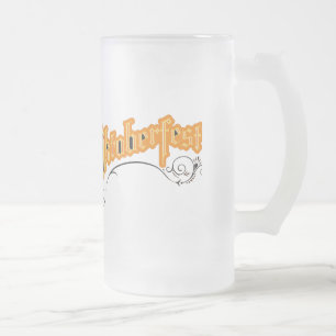 Modern Brewing Oktoberfest Party Frosted Glass Beer Mug