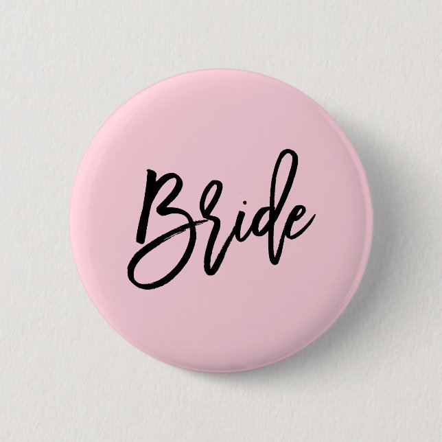 Modern Bridal Party Wedding 6 Cm Round Badge (Front)