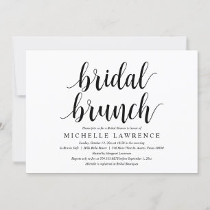 Modern Bridal Shower Brunch Celebration Invitation
