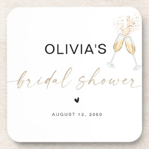 Modern Bridal Shower Coaster