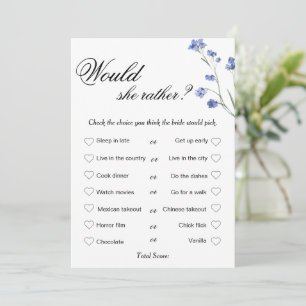 Modern Bridal Shower Game, Who knows the Bride Holiday Card