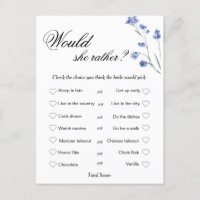 Modern Bridal Shower Game, Who knows the Bride 