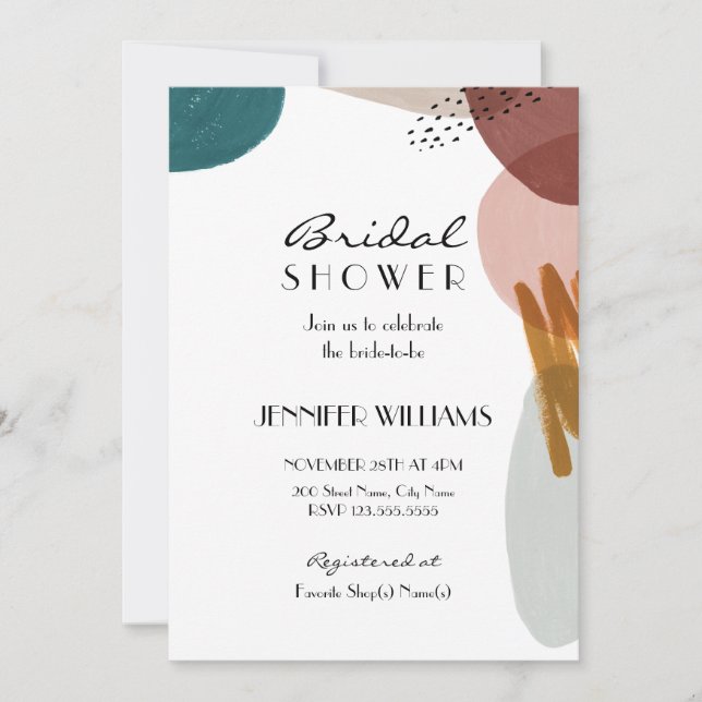 Modern Bridal Shower Invitation (Front)