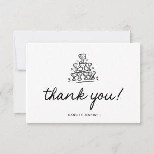 Modern Bridal Shower Thank you Card