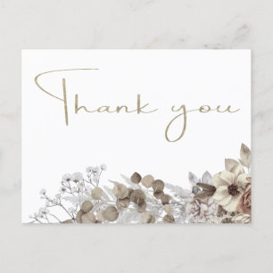 Modern Bridal Shower Thank You Postcard