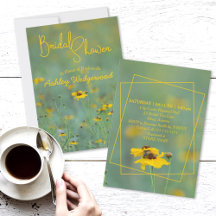 Modern Bridal Shower Wildflower Photo